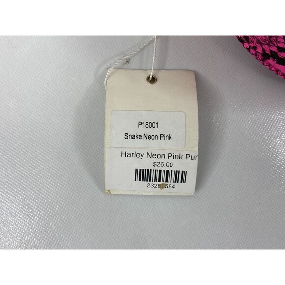 Caroline Hill Faux Snakeskin Pill Purse Neon Pink Gold Chain Strap NWT - Picture 3 of 5